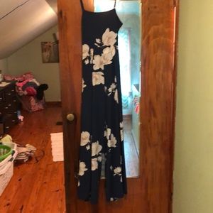 Blue Floral Jumpsuit